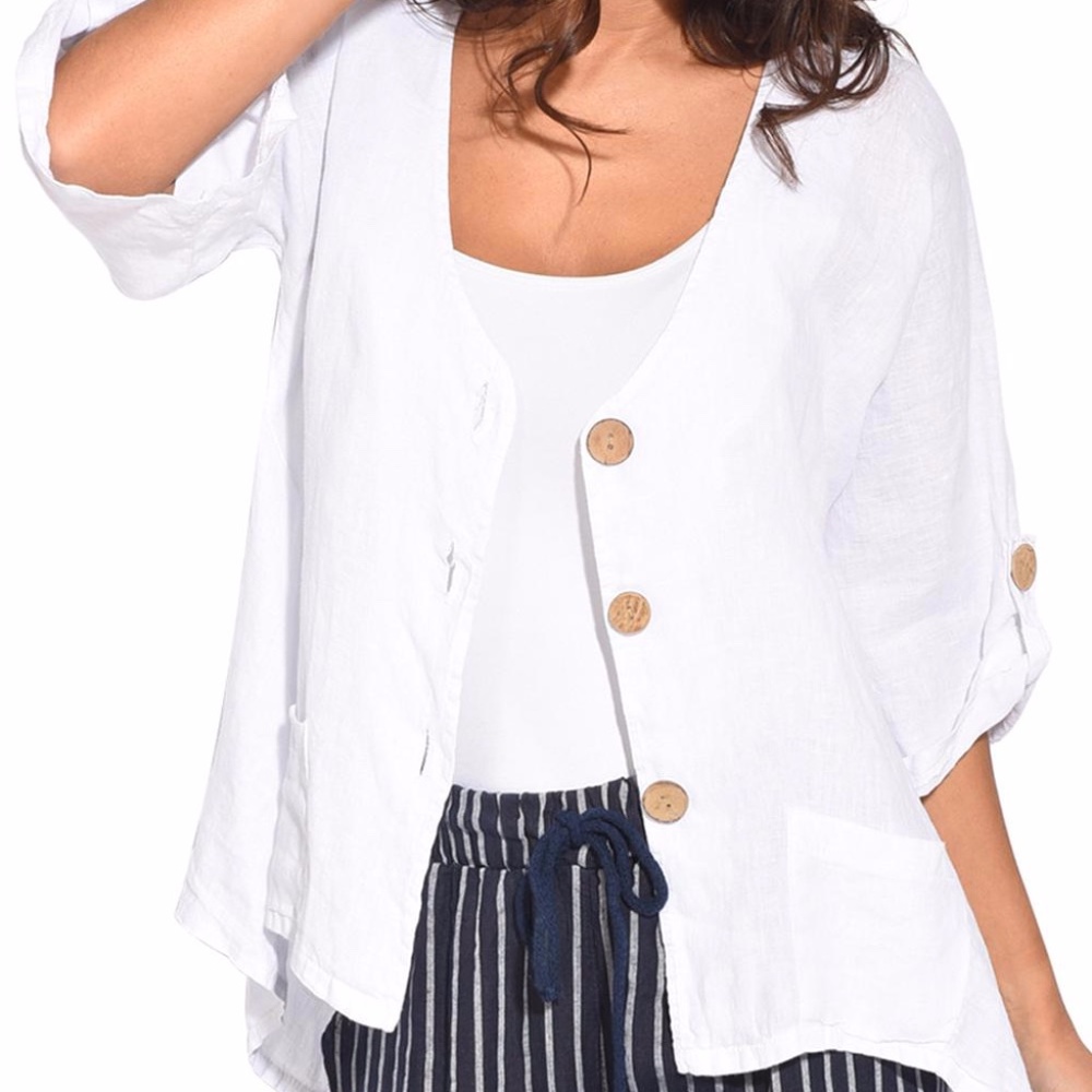 Abby Khaki Roll Tab Sleeve Button Up Shirt